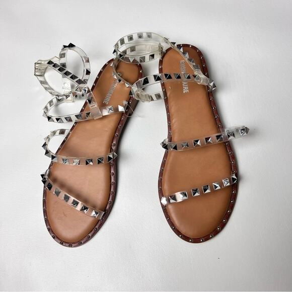 Cushionaire Women’s Tatum Clear Studded Memory Foam Sandals Sz 6.5 - Picture 2 of 7